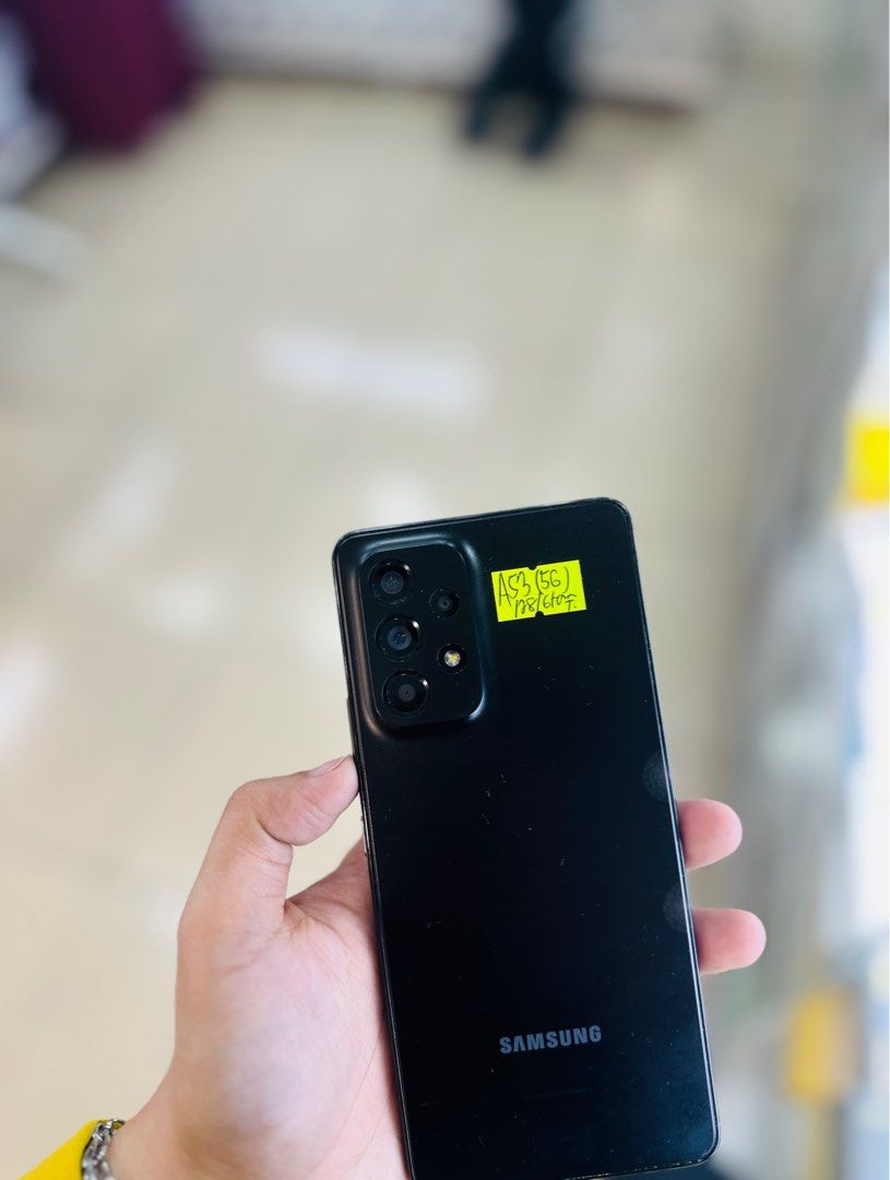 Samsung A53 5G 8/128GB OPENLINE 98% smooth (Category: Samsung) located in San Juan City. Submitted by saabangadgetshop (Listing ID 1329463086, Image 2). Description: Onhand | Pre-owned Samsung A53 5G 8/128GB NTC APPROVED OPENLINE NO HIDDEN ISSUES NO HISTORY OF REPAIR 99%Smooth TEST TO SAWA RESET ALL YOU WANT NOT REFURBISHED AUTHENTIC PHONE ALL WORKING Mode of Payment : ⬇️ ▪️Cash ▪️Bank Transfer ▪️Gcash 📍Installment available here thru: 📍 ▪️Cred
