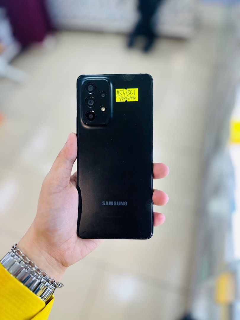 Samsung A53 5G 8/128GB OPENLINE 98% smooth (Category: Samsung) located in San Juan City. Submitted by saabangadgetshop (Listing ID 1329463086, Image 1). Description: Onhand | Pre-owned Samsung A53 5G 8/128GB NTC APPROVED OPENLINE NO HIDDEN ISSUES NO HISTORY OF REPAIR 99%Smooth TEST TO SAWA RESET ALL YOU WANT NOT REFURBISHED AUTHENTIC PHONE ALL WORKING Mode of Payment : ⬇️ ▪️Cash ▪️Bank Transfer ▪️Gcash 📍Installment available here thru: 📍 ▪️Cred