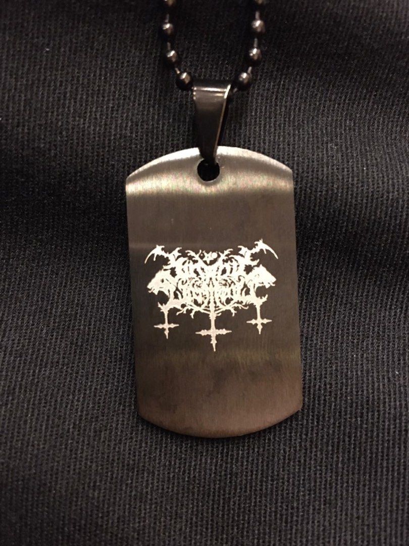 SATANIC WARMASTER Tag Chain Necklace Burzum Goatmoon Sargeist Vothana Horna Mayhem Darkthrone Nargaroth Behemoth Marduk