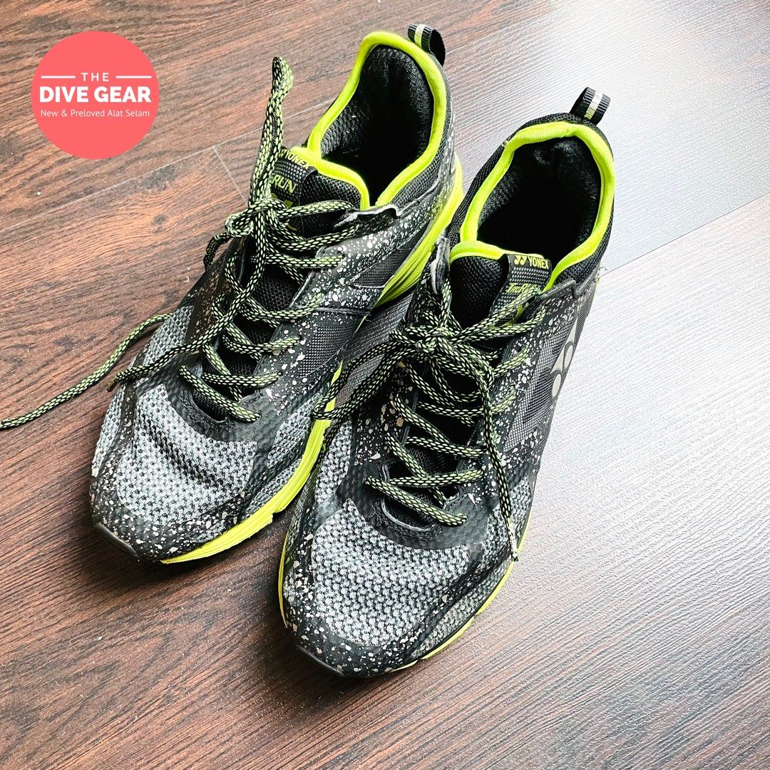 Sepatu Badminton YONEX Original Shoes TRU RUN ALPHA Neon Lime