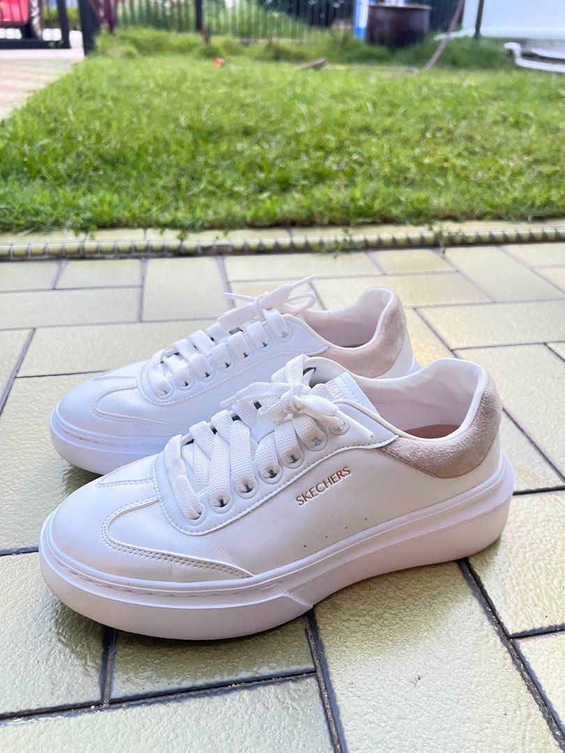 White platform skechers on sale
