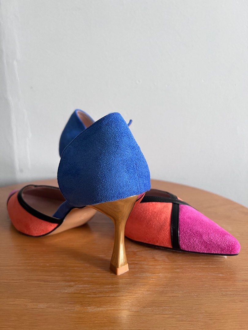 Strapped multi colored stilettos Women s Fashion Footwear Heels on Carousell