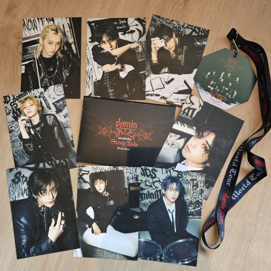 Stray Kids dominATE Singapore World Tour VIP Postcards + Lanyard &  Laminate, Hobbies & Toys, Memorabilia & Collectibles, Fan Merchandise on  Carousell
