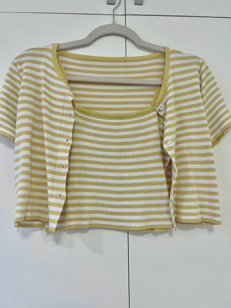 Stripes Short Sleeve Cardigan with Top (Category: Sets or Coordinates) located in Manila. Submitted by camicart (Listing ID 1329401914, Image 1). Description: .