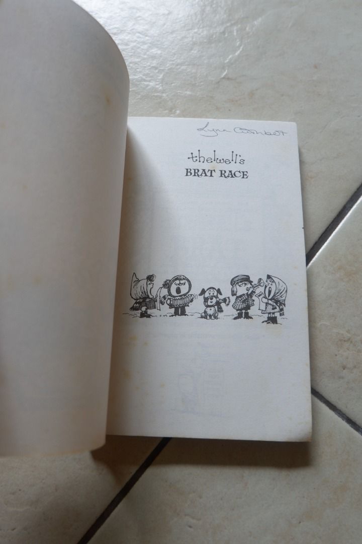 Thelwell's Brat Race (Category: Storybooks) located in Quezon City. Submitted by miletdeclutters (Listing ID 1329316970, Image 3). Description: paperback book; 128 pages minimal foxing on edges has name of previous owner on first page; no other writings/highlights on pages good condition overall Published by Magnum Books (1980).