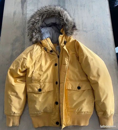 Timberland Winter Jacket Winter Outerwear Coat Fur Hoodie Yellow Size M Retail 559 Men s Fashion Coats Jackets and Outerwear on Carousell