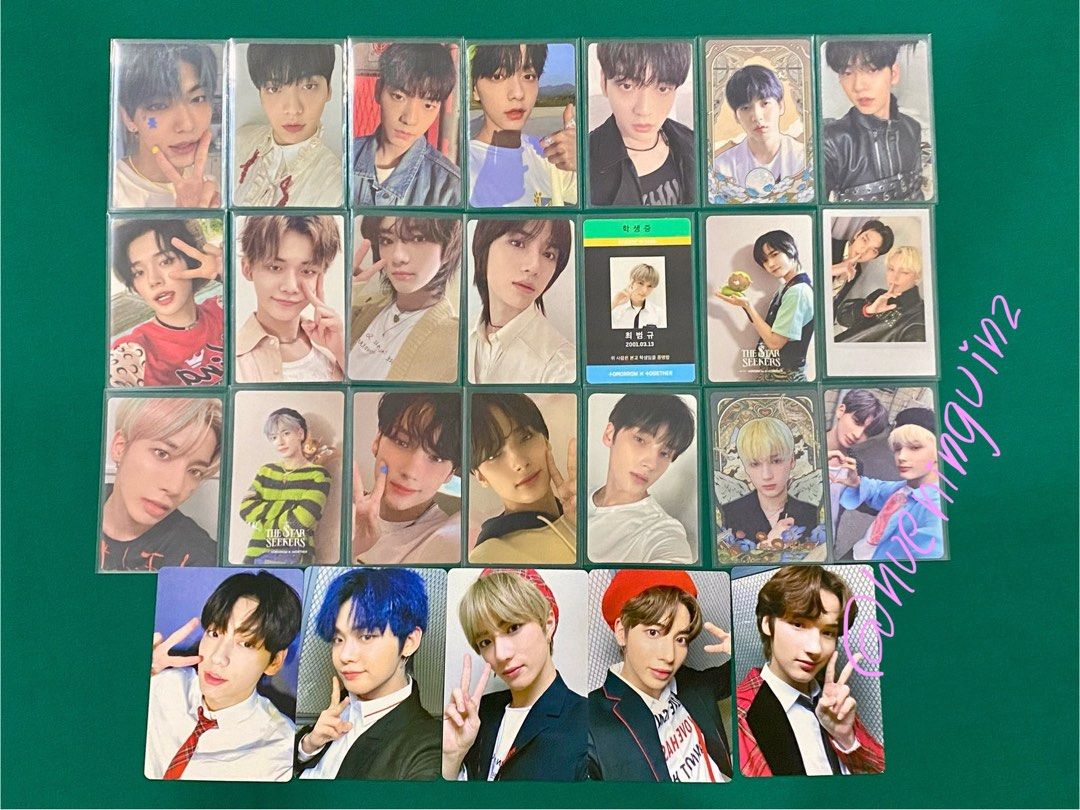 txt quitting sale SET (Category: K-Wave Merchandise) located in Marikina City. Submitted by hueninguinz (Listing ID 1329461933, Image 1). Description: mop: gcash ONLY ₱5000 for all (negotiable) - pcs - albums - lightstick - free macaron binder w sleeve pages notes: message for pictures @ in pics are my twt bns .