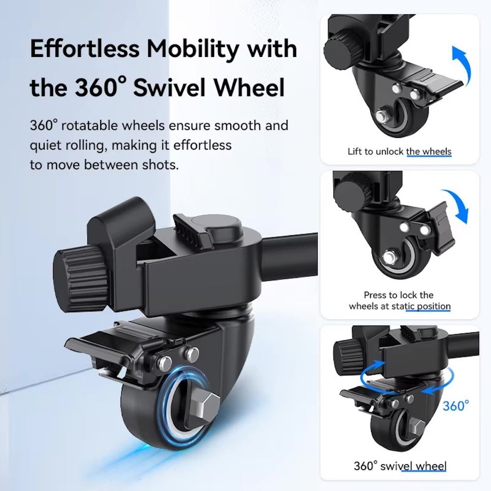 Ulanzi AT-02 Dolly Swivel Wheel for Camera Tripod Light Stand62864720727554112