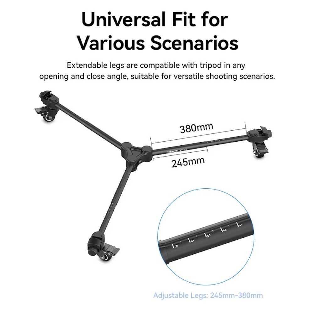 Ulanzi AT-02 Dolly Swivel Wheel for Camera Tripod Light Stand62864720727554113