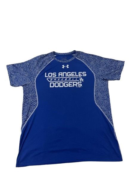 Under Armour x Los Angeles Dodgers Baseball shirt, Fesyen Pria