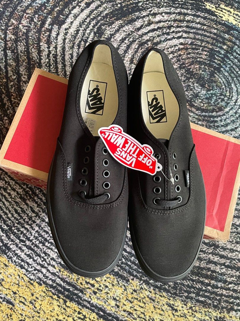 Vans Authentic Black Canvas Shoes US 10. School Work