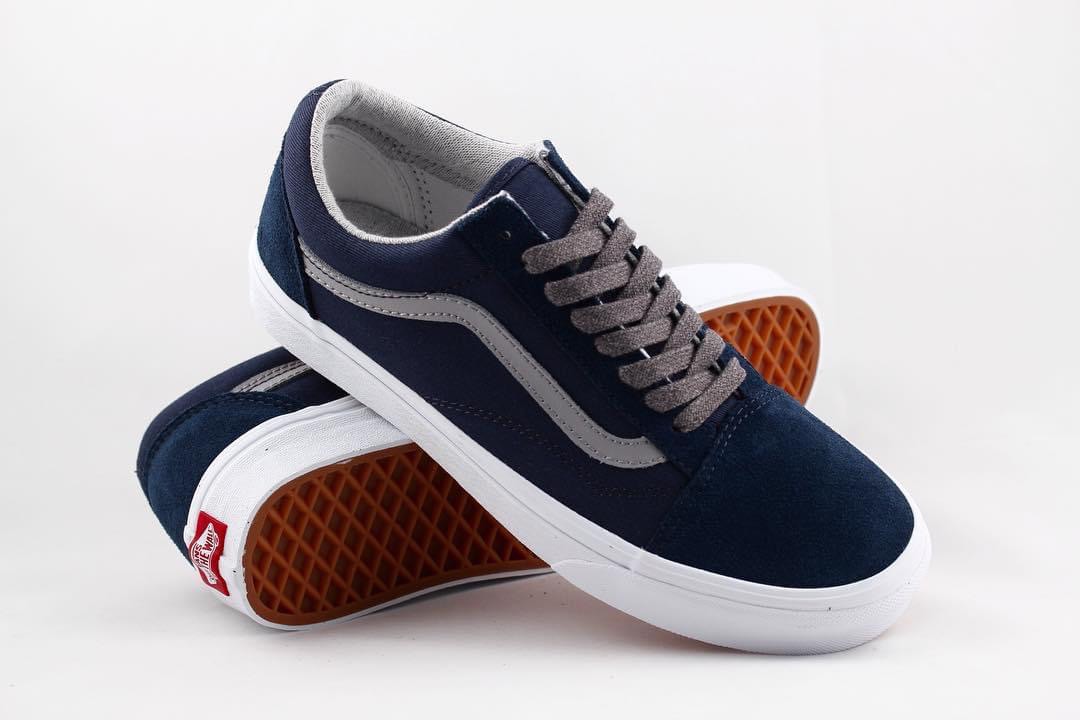 Vans Old Skool Jersey lace Dress Blues Gray Men s Fashion Footwear Sneakers on Carousell