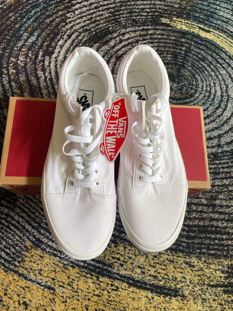 White vans canvas on sale