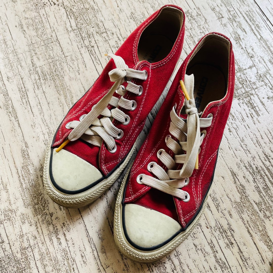 Vintage Original Converse USA Maroon All Star Low Cut Sneakers Women s Fashion Footwear Sneakers on Carousell