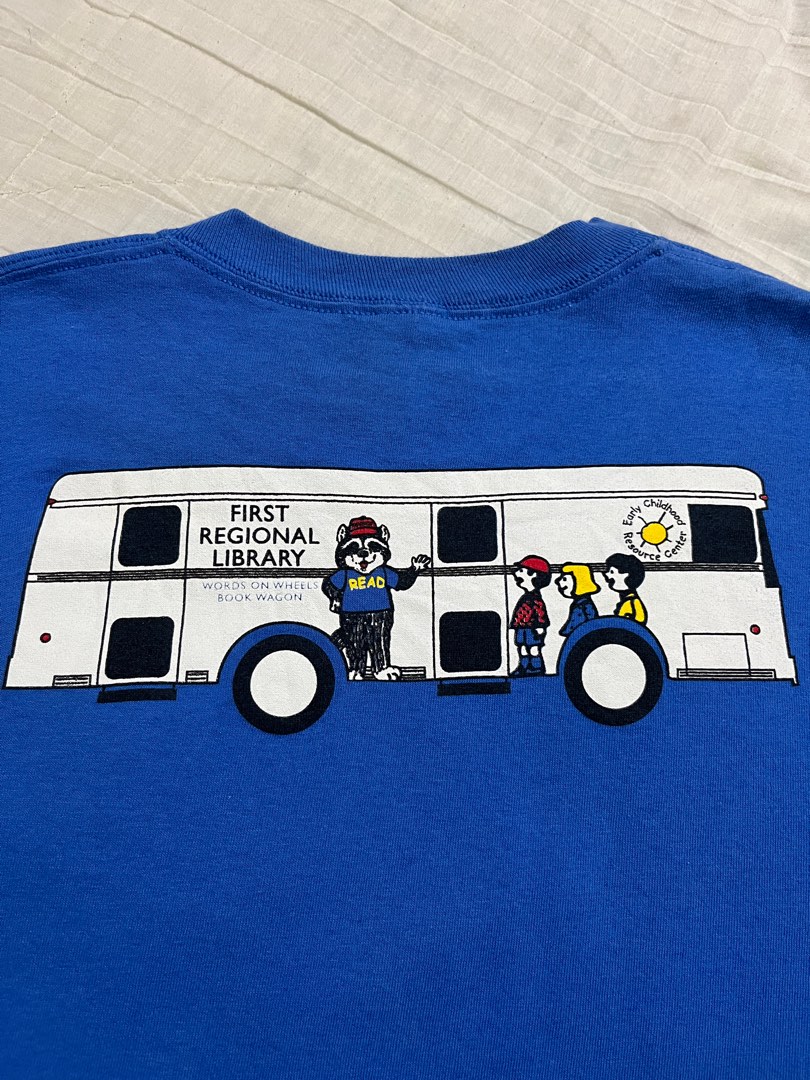 Vintage Words on Wheels x Book Wagon Tee, Men's Fashion, Tops & Sets ...