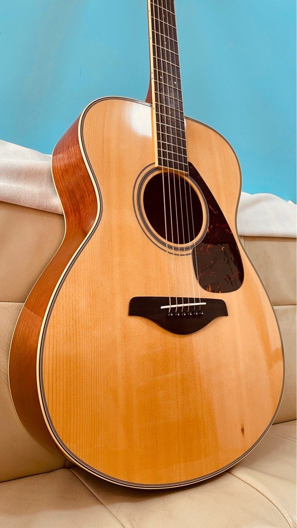 Yamaha FS720S solid top acoustic guitar 單板木結他(well setup with case bag