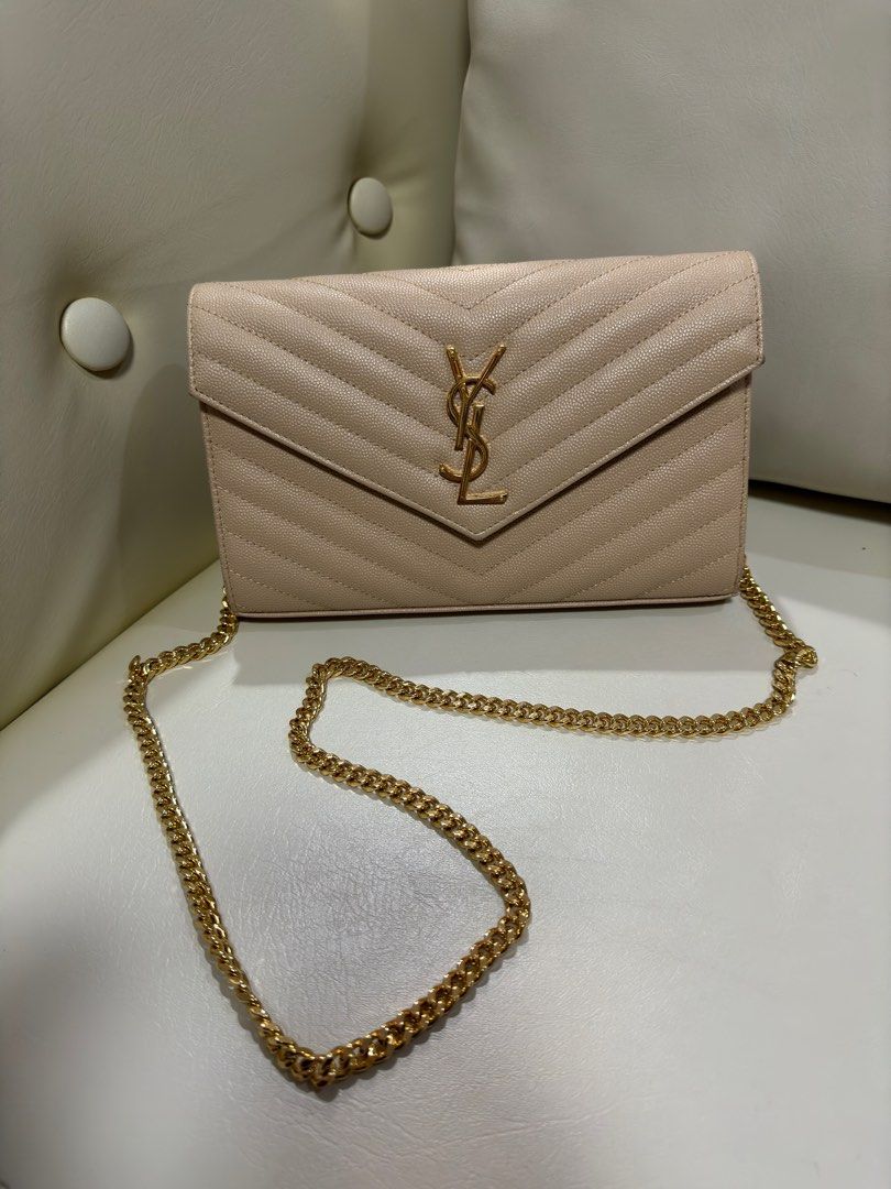 YSL wallet on chain bag (Category: Luxury Bags & Wallets) located in Manila. Submitted by yanyan2880 (Listing ID 1329463055, Image 1). Description: Barely used Negotiable just dm me for your offers Received as a gift Will try to look for the box Note the flaws as seen on the photos This was given to me lang as a gift 2 years ago. Please self authenticate with the photos provided .