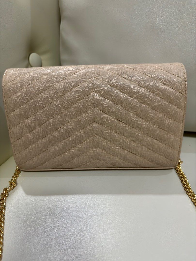 YSL wallet on chain bag (Category: Luxury Bags & Wallets) located in Manila. Submitted by yanyan2880 (Listing ID 1329463055, Image 2). Description: Barely used Negotiable just dm me for your offers Received as a gift Will try to look for the box Note the flaws as seen on the photos This was given to me lang as a gift 2 years ago. Please self authenticate with the photos provided .