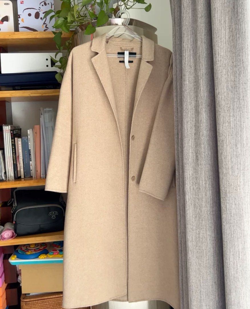 ZARA Basic Handmade Nude Color Outerwear Wool Coat