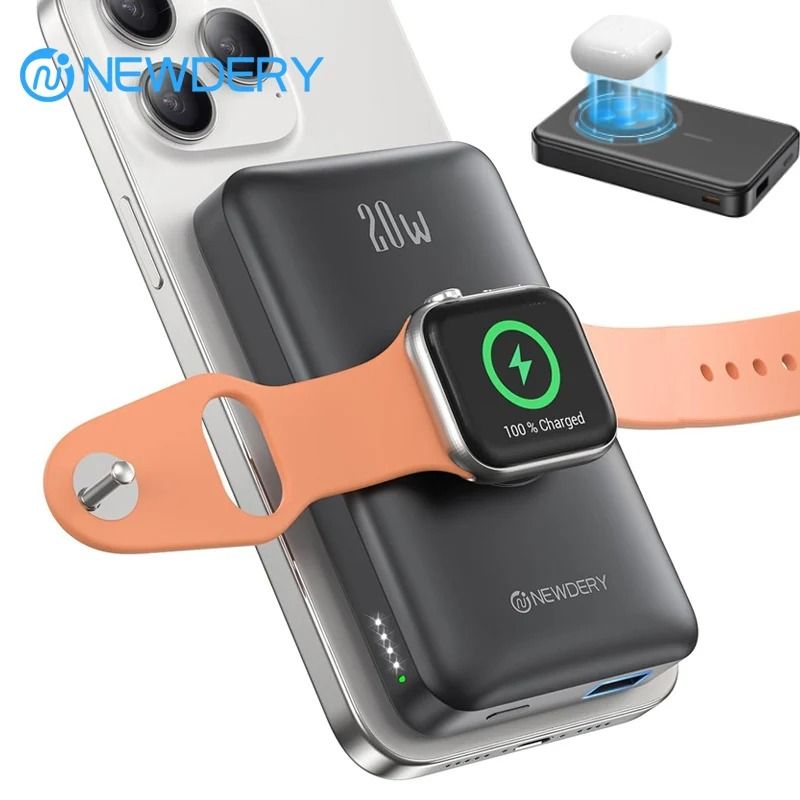 10000mAh Wireless Power Bank for Apple Watch Charger iWatch