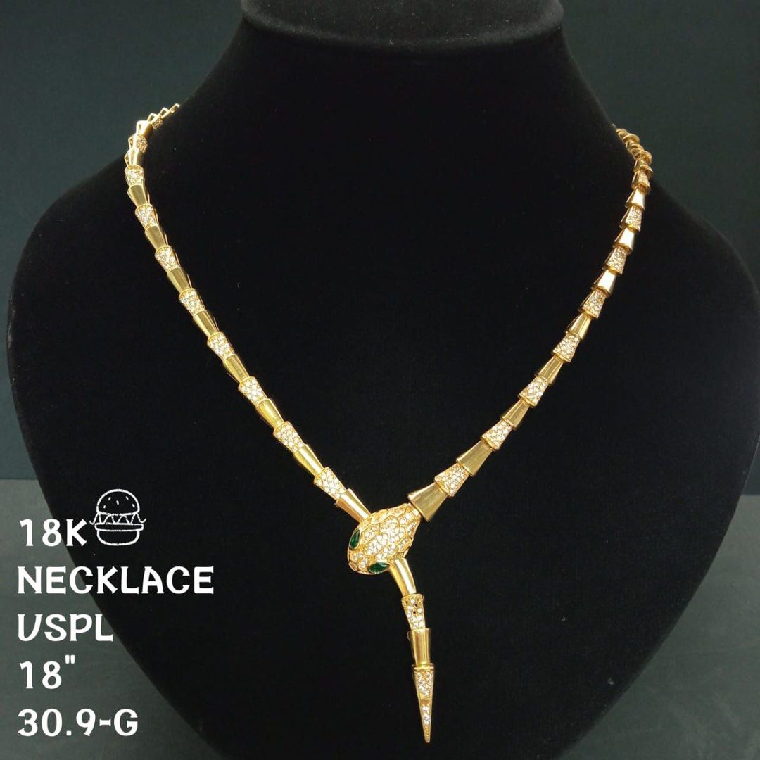 18k Saudi Gold YG Serpentine Assorted Mix Design Necklaces (Category: Necklaces) located in Manila. Submitted by blggold (Listing ID 1329568310, Image 1). Description: Pls read this msg: Pls follow Me. No Physical Store Online Only. Click and send me the photo so I can give you the price. Pls take note prices per gram are different in each photo. No when worn you only can see in Weigh, Hand Palm, Finger or Coin. Gcash Or BDO Bank Transfer. No Pay