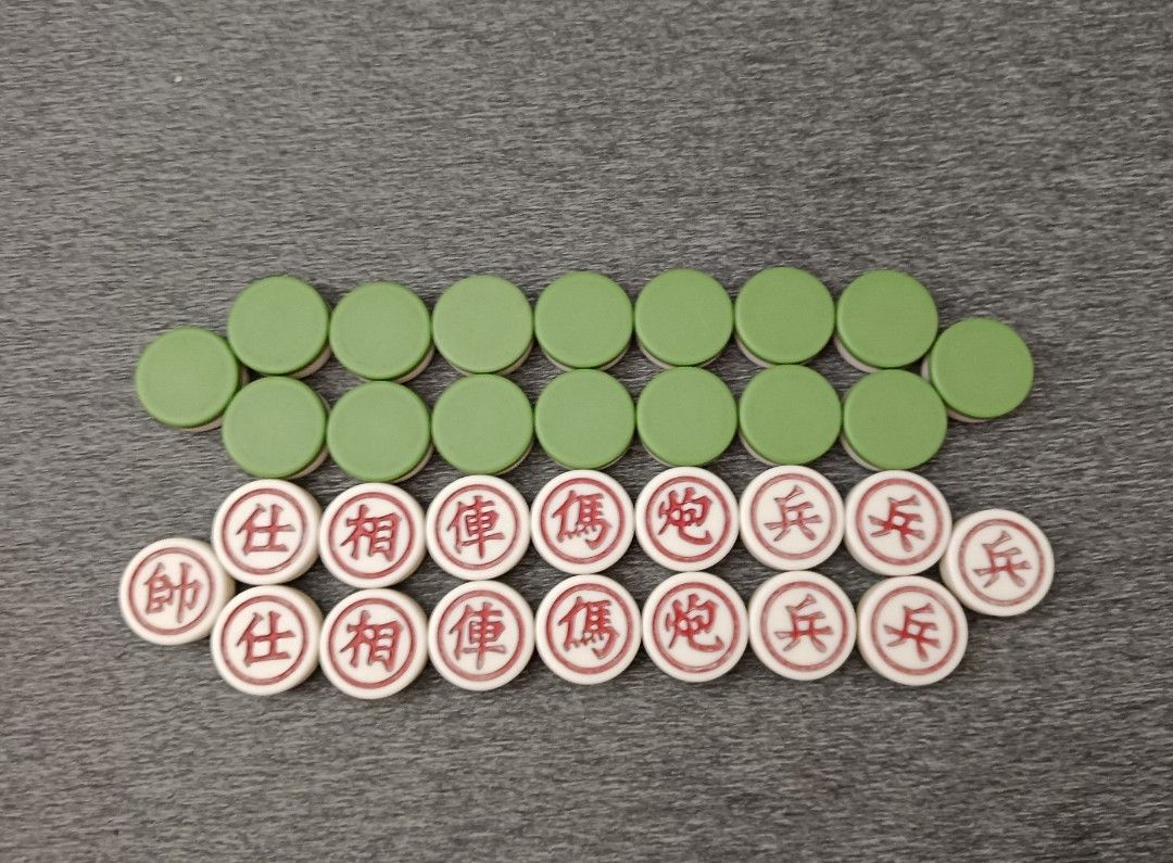 台灣 象棋 綠色背面 直徑約2.7公分