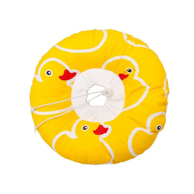 貓狗兔 寵物用 黃色鴨子 防水防抓頸圏 防舔 防咬 伊麗莎白圏 手術後 M碼 Elizabethan Collar Waterproof