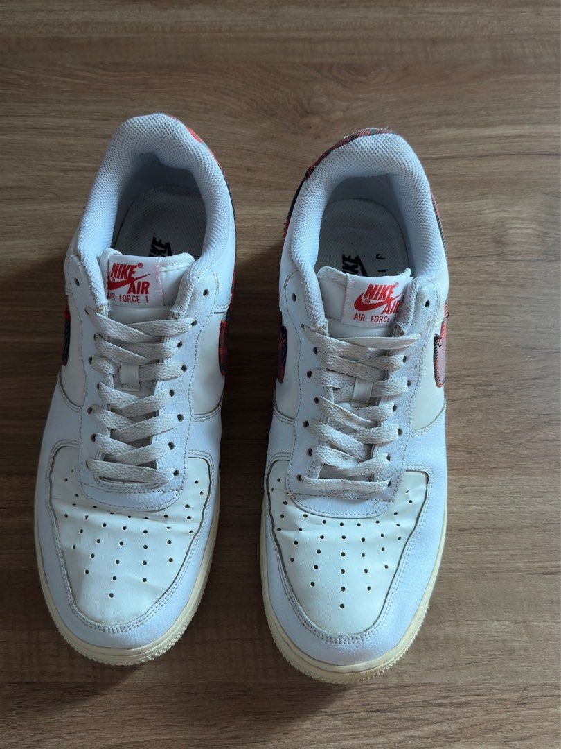 AIR FORCE 107 LV8 NOS Trainers white university red stad Men s Fashion Footwear Sneakers on Carousell