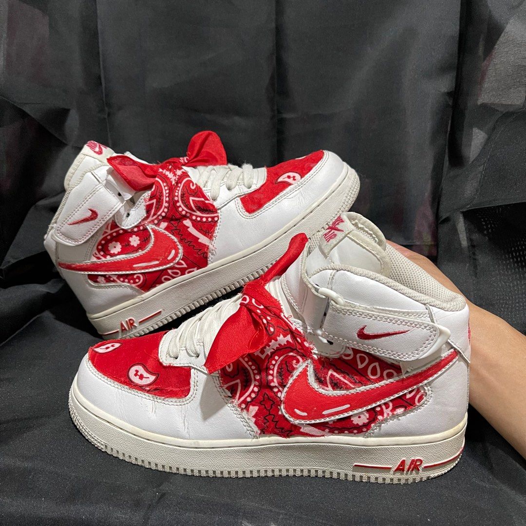red bandana air force 1s