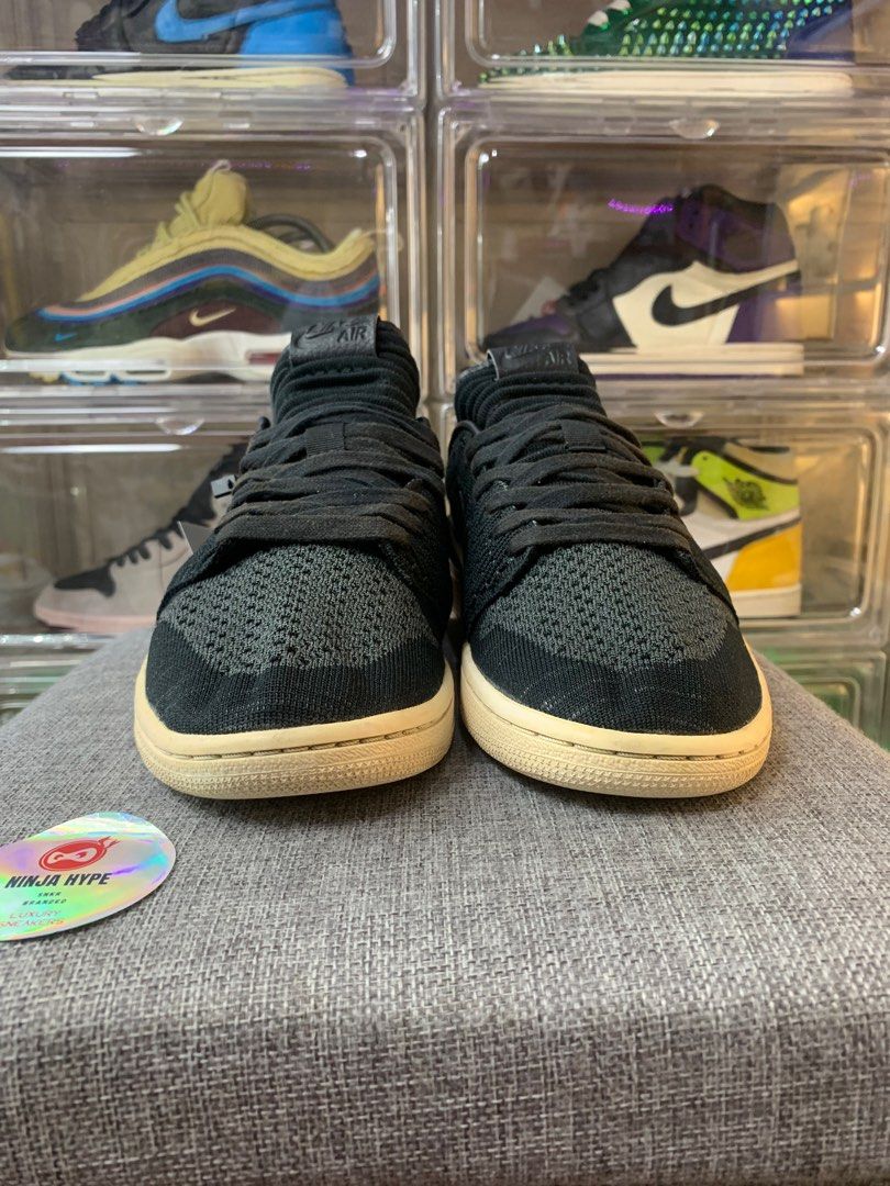 Jordan 1 low flyknit black hot sale