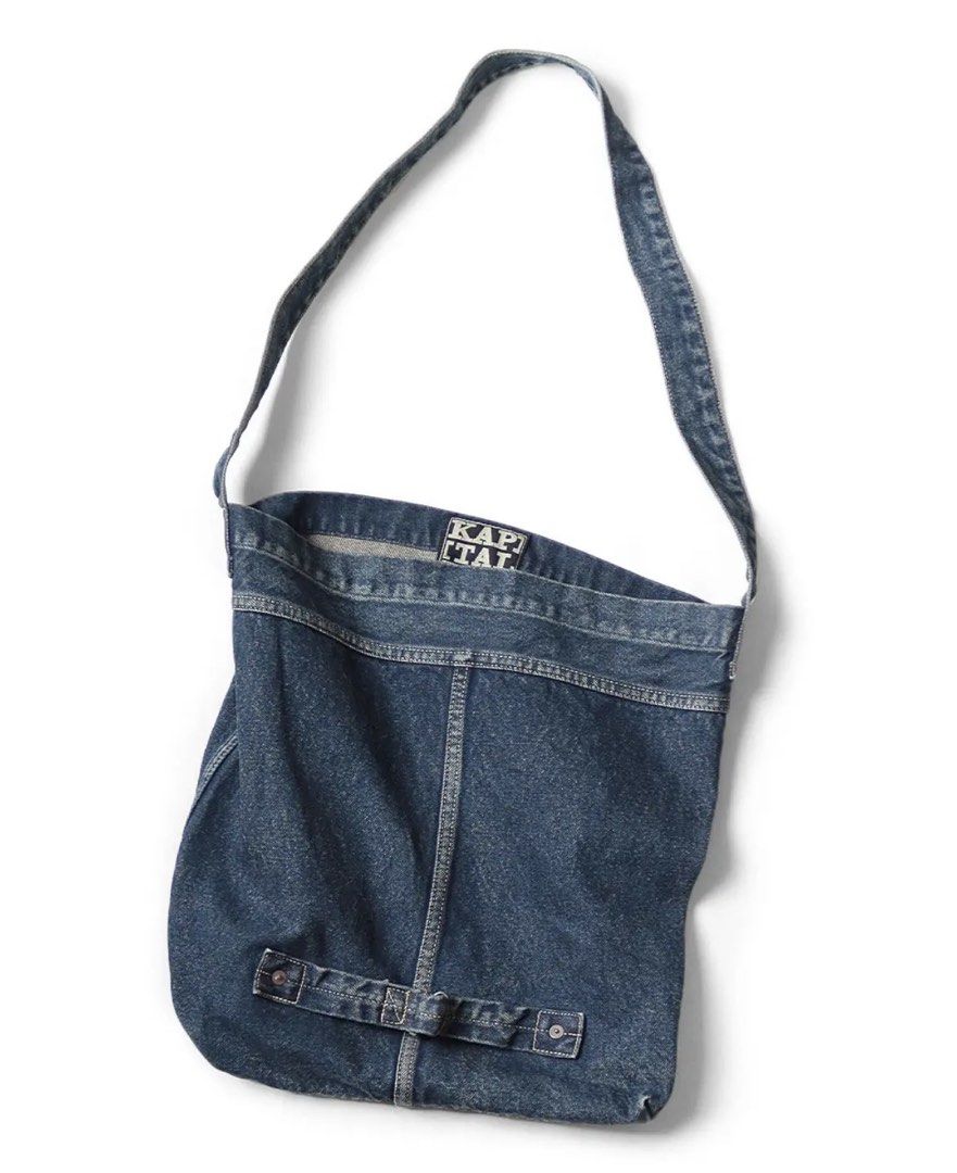 Authentic Kapital 13oz T Back Denim Book Tote Sling Bag