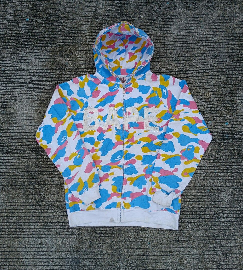 Cotton candy bape hoodie store