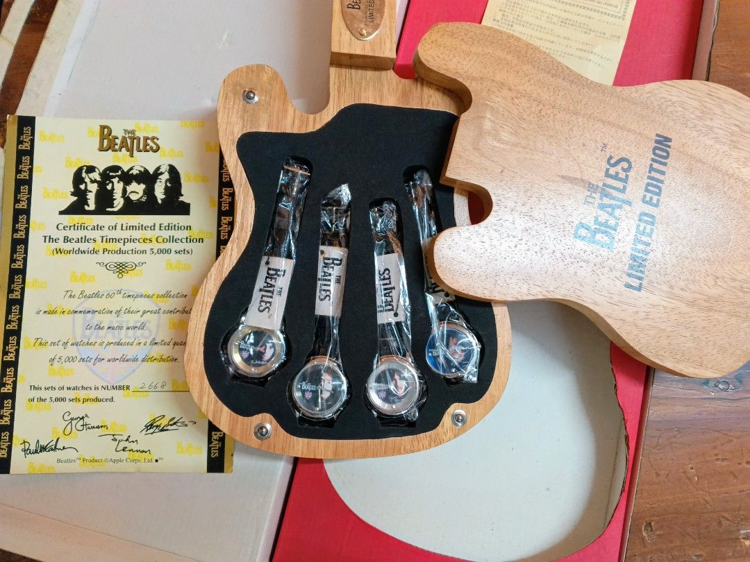 Beatles four face watch limited edition (Category: Women's Watches) located in Quezon City. Submitted by dello5 (Listing ID 1329584499, Image 1). Description: Beattles four face limited edition watches -complete with certificate and box, never been used, needs battery replacement. 8.8k Tandang Sora QC.