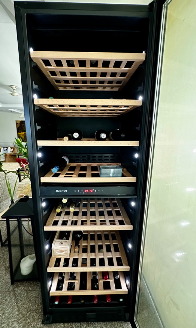 Brandt Wine Fridge Dual Temp Zone for white & red wine, TV & Home