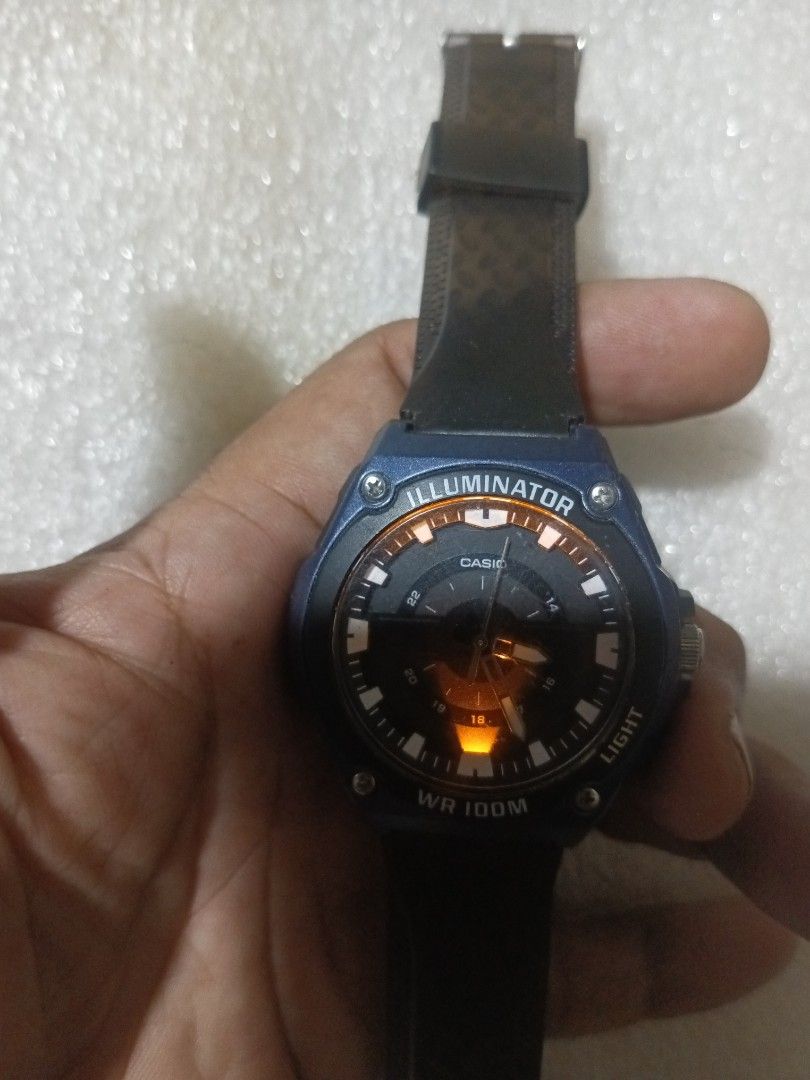 Casio illuminator ((READ DETAILS) (Category: Men's Watches) located in Quezon City. Submitted by kenz1000 (Listing ID 1329545954, Image 3). Description: For Sale -Casio illuminator MWC-100H -In good working condition -replacement strap -800php -Litex Commonwealth meetup, rider pickup si buyer magbookk, regular LBC shipping.