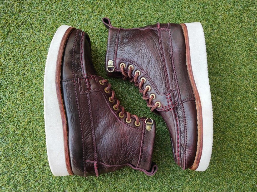 Clarks Wallace Hike Bordeaux Leather Boots 7uk