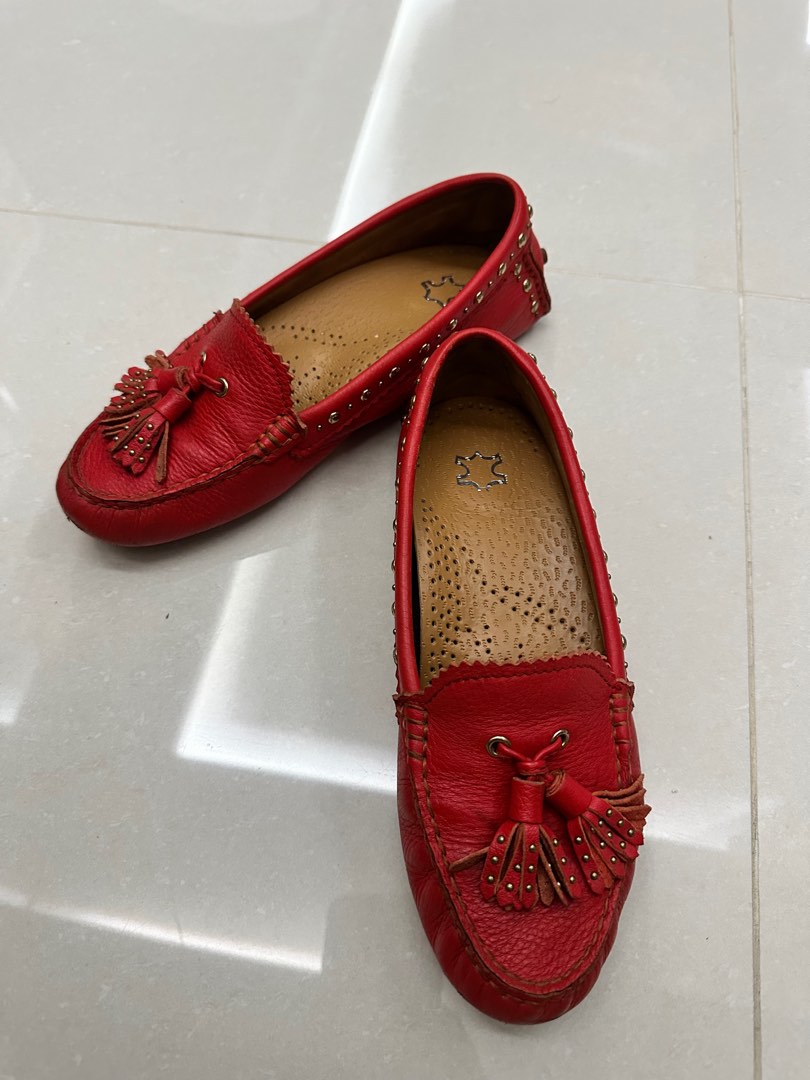 Coach red loafers hotsell