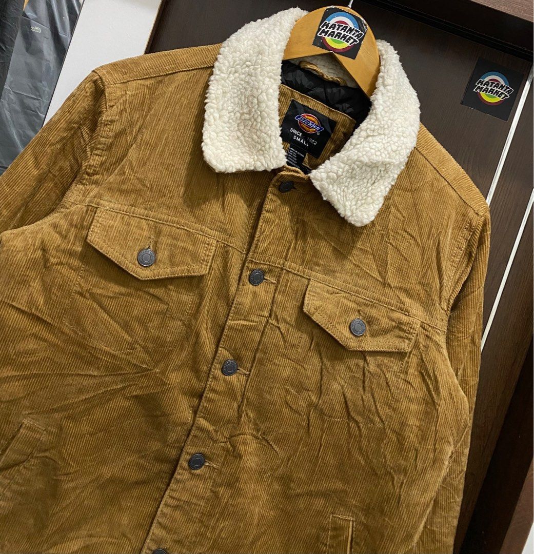 Dickies trucker corduroy sherpa Fesyen Pria Pakaian Baju Luaran di Carousell