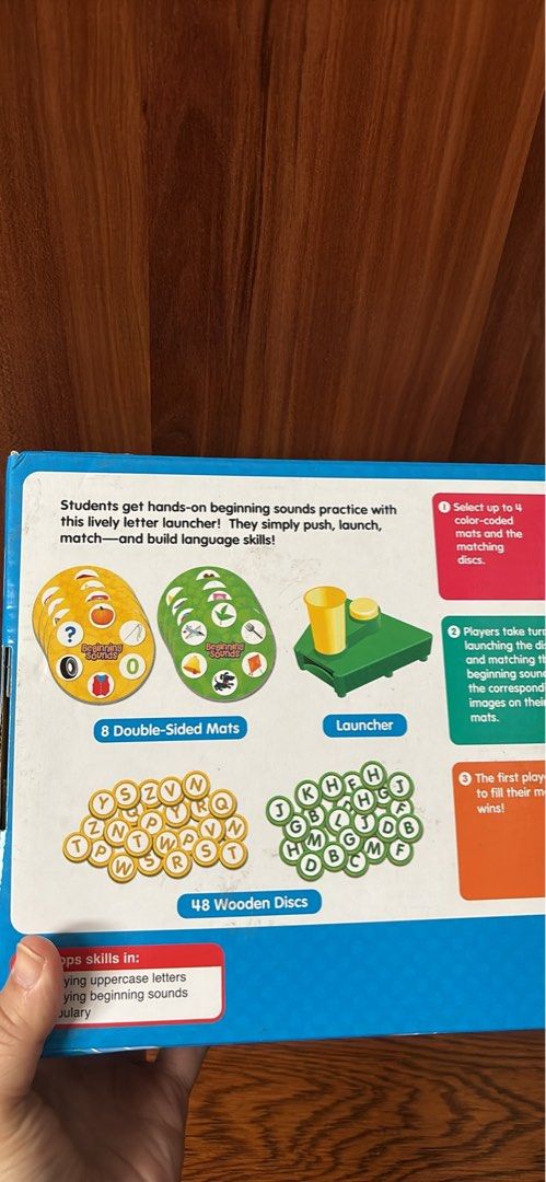 Educational Toy: Beginning Sounds (Category: Infant Playtime) located in Manila. Submitted by hflores_23 (Listing ID 1329493373, Image 2). Description: May not be complete but can still be played. Educational toy for 2yrs up.