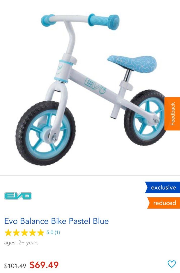 EVO Balance Bike Sports Equipment Bicycles Parts Bicycles on Carousell