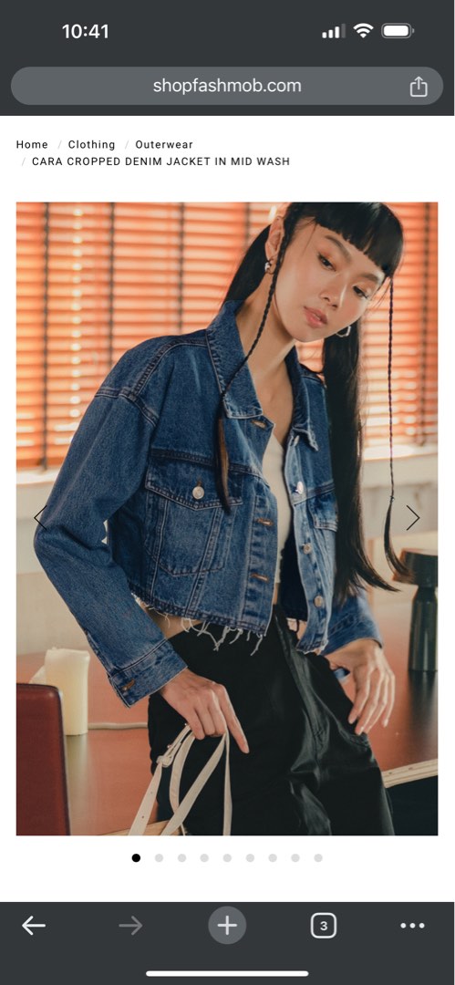 Cara cropped denim jacket shop