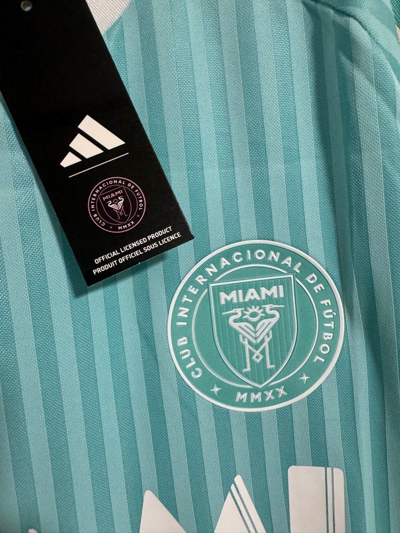 Inter Miami Jersey (Category: Other Sports Equipment and Supplies) located in Singapore. Submitted by anyysports (Listing ID 1329598708, Image 2). Description: Inter Miami 3rd and Special Jersey. Size S to 4XL Player Issue $50 Fans Issue $42 Add Name $10 Add Patch $5.