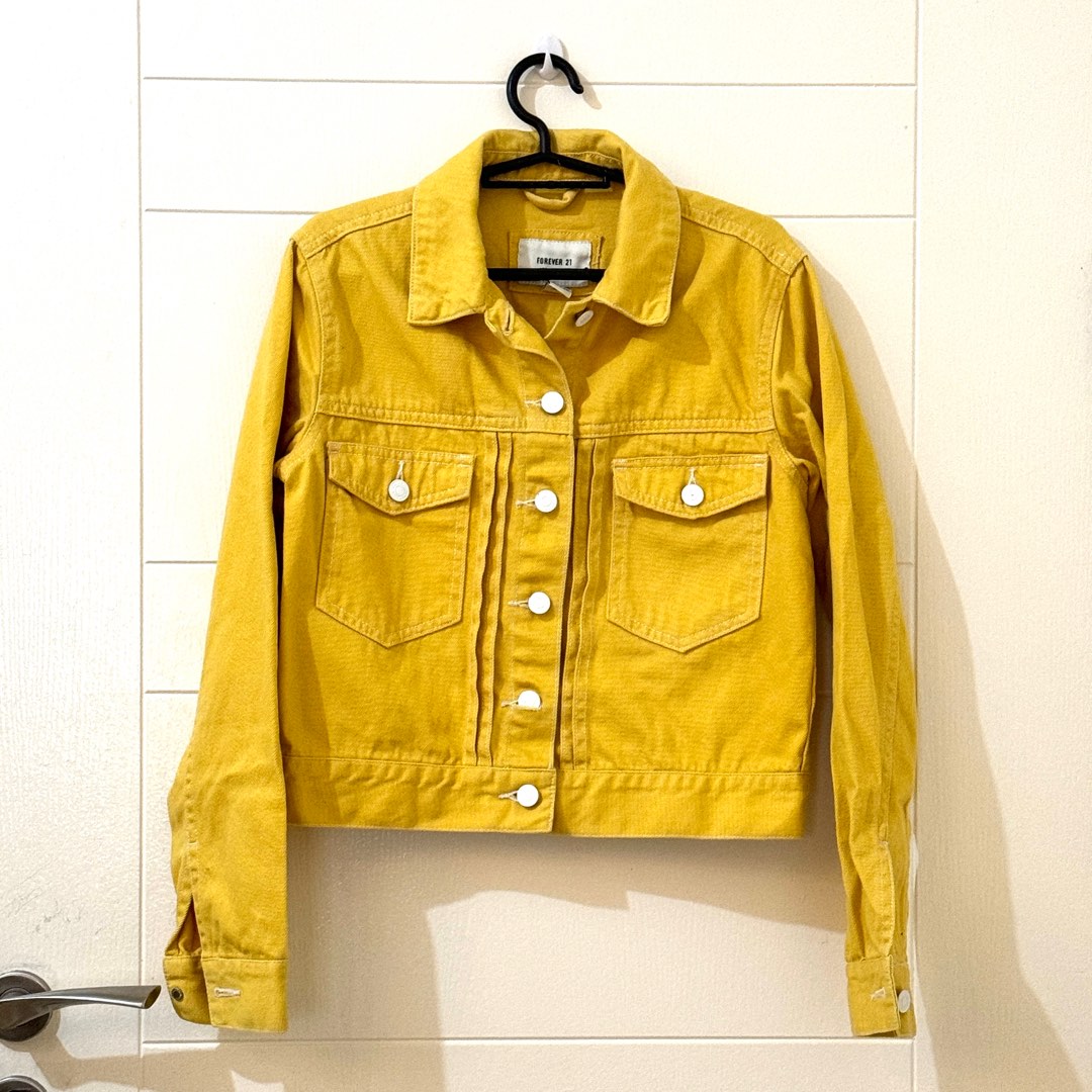 Forever 21 yellow denim jacket shop