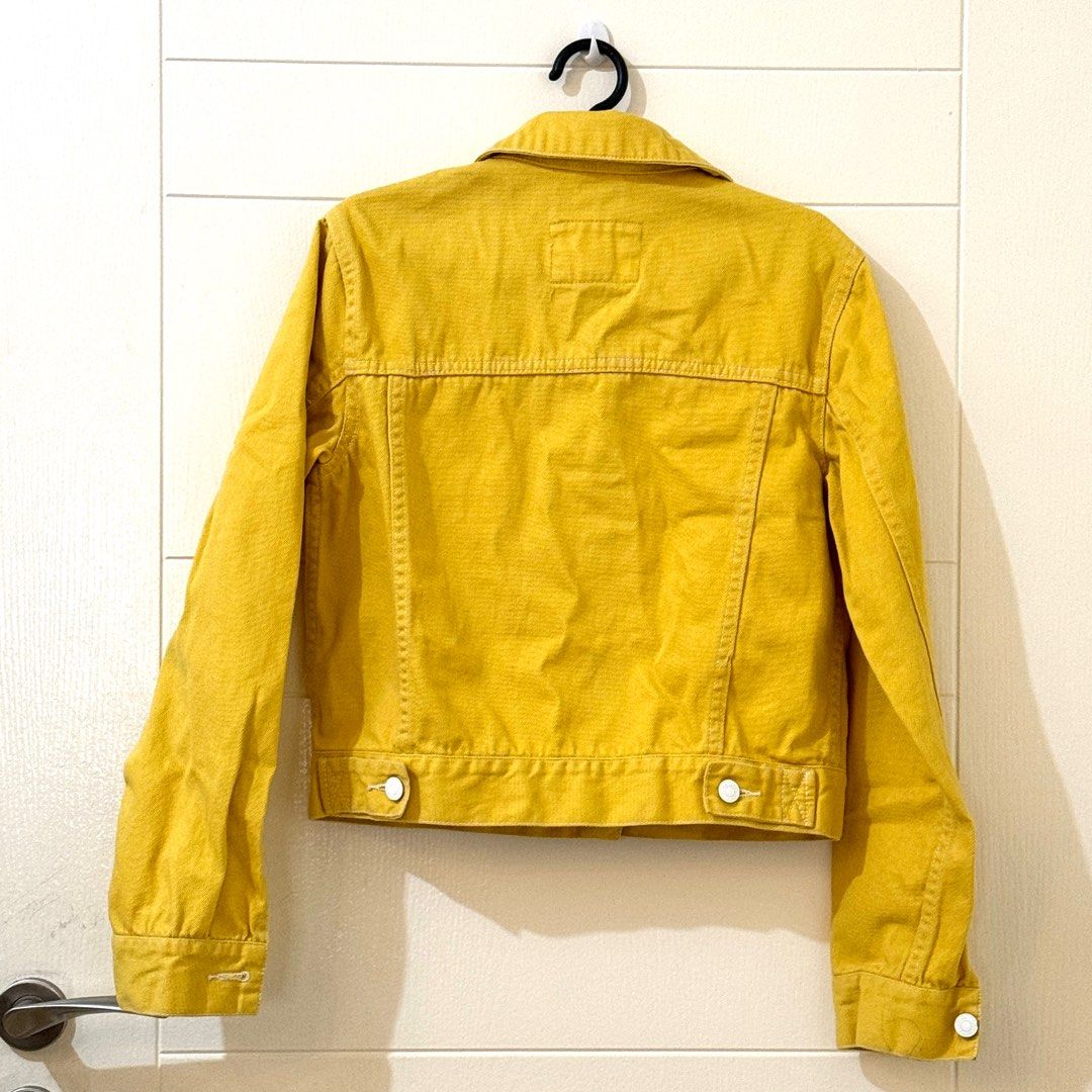 FOREVER21 Yellow Denim Jacket Women s Fashion Coats Jackets and Outerwear on Carousell