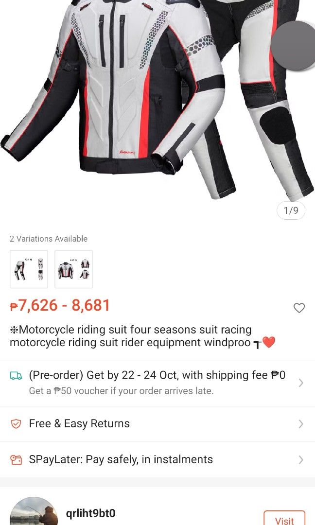 Ghost Racing Motorycle Ghost Racing motorcycle armor Set jacket and pants, Women's Fashion ...