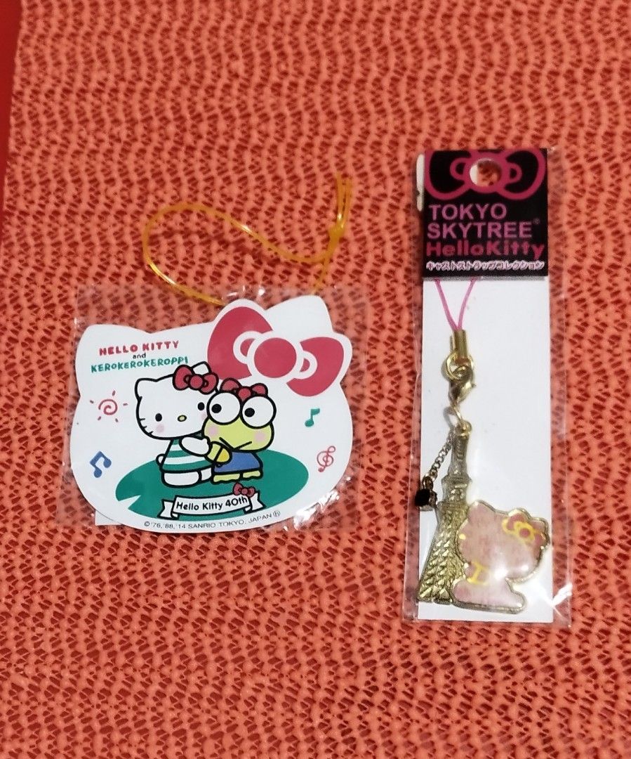 大切な スカルキティキャストストラップ・・・ピンク 近い ハローキティ