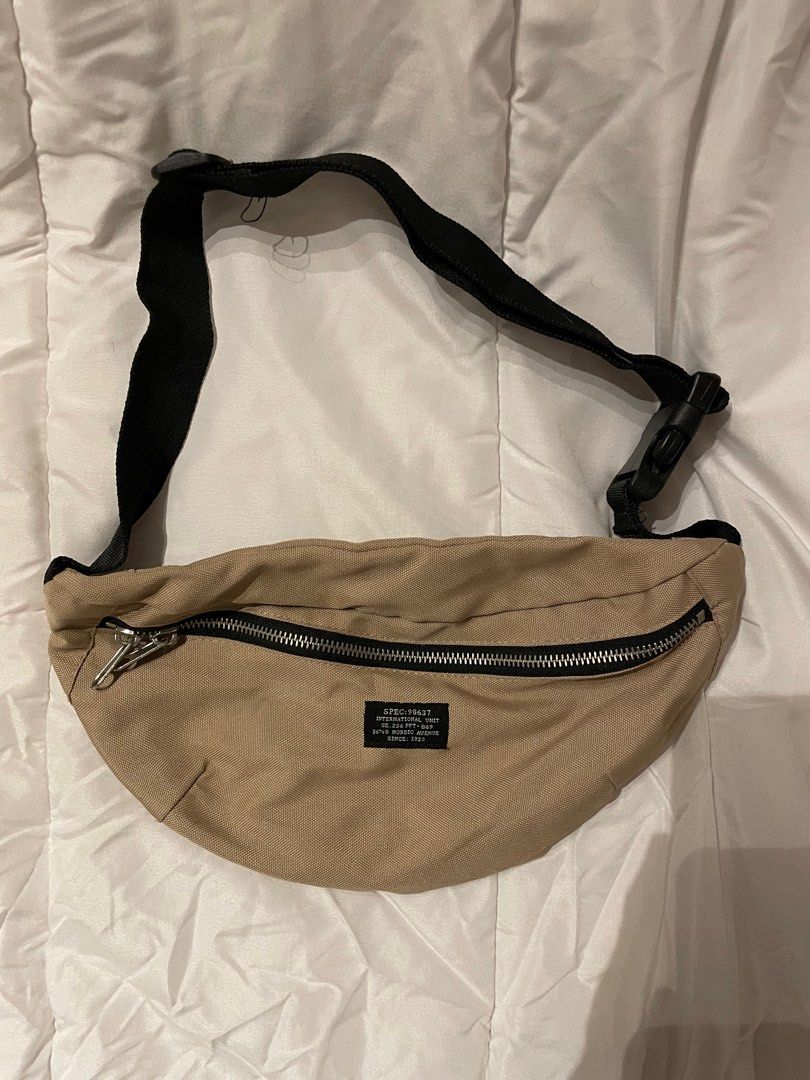 H M Nylon Waist bag Beige