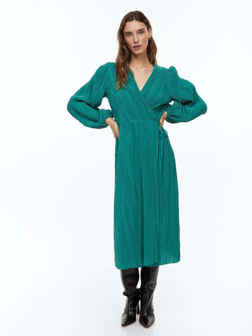 h&m pleated wrapover dress H&M | Dresses | Hm Vneck Wrap Maxi Print Dress Pleated Paisley