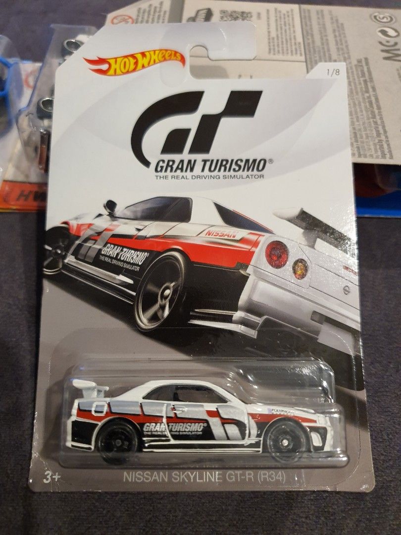 Modeling Service Logo Hotwheels 2017 Gran Turismo Series Nissan Skyline GT-R (R34) Carded ...