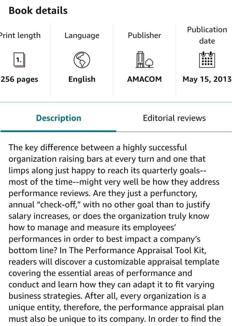 {Human Resource HR Guide Book} The Performance Appraisal Tool Kit ...